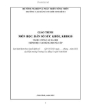 Giáo trình Dân số sức khoẻ, kế hoạch hoá gia đình (Nghề: Công tác xã hội - CĐ/TC) - Trường Cao đẳng Cơ giới Ninh Bình (2021)