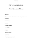 Unit 7: My neighborhood. Period 43: Lesson 4: Read