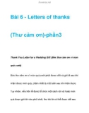 Bài 6 - Letters of thanks (Thư cảm ơn)-phần3