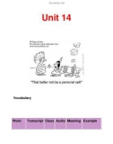 Unit 14 Vocabulary