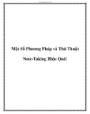 Một Số Phương Pháp và Thủ Thuật Note-Taking Hiệu Quả!