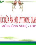 Bài giảng Công nghệ 6 bài 21: Tổ chức bữa ăn hợp lí trong gia đình