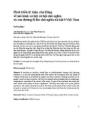 Phát triển lý luận của Đảng về mô hình xã hội xã hội chủ nghĩa và con đường đi lên chủ nghĩa xã hội ở Việt Nam