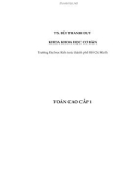 Giáo trình Toán cao cấp 1 - Trường ĐH Kiến trúc HCM