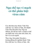 Nga chế tạo vi mạch có thể phân biệt virus cúm