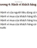 Chương 4: Hành vi khách hàng