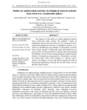 Studies on antimicrobial activities of endophytic bacteria isolated from Neem tree (Azadirachta indica)