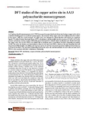 DFT studies of the copper active site in AA13 polysaccharide monooxygenases