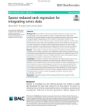 Sparse reduced-rank regression for integrating omics data