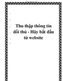 Thu thập thông tin đối thủ - Hãy bắt đầu từ website