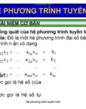 Bài giảng Toán kinh tế - Chương 2: Hệ phương trình tuyến tính