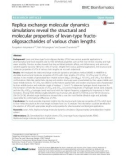 Replica exchange molecular dynamics simulations reveal the structural and molecular properties of levan-type fructooligosaccharides of various chain lengths