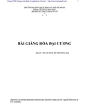 Bài giảng hóa đại cương (Phần 1)