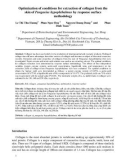 Optimization of conditions for extraction of collagen from the skin of Pangasius hypophthalmus by response surface methodology