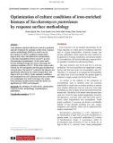 Optimization of culture conditions of iron-enriched biomass of Saccharomyces pastorianus by response surface methodology