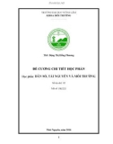 Đề cương chi tiết học phần: Dân số, tài nguyên và môi trường