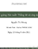 Bài giảng Xác suất thống kê và ứng dụng trong kinh tế xã hội: Chương 7 - Nguyễn Thị Nhung