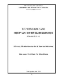 Đề cương bài giảng học phần Cơ sở cảnh quan học - Th.S Phạm Thị Hồng Nhung