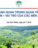 Tiếp cận cảnh quan trong quản trị tài nguyên thiên nhiên - Vai trò của các bên liên quan