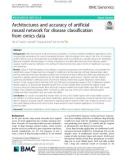 Architectures and accuracy of artificial neural network for disease classification from omics data