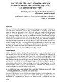 Vai trò của các hoạt động tình nguyện vì cộng đồng với việc giáo dục đạo đức, lối sống cho sinh viên