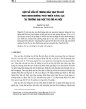 Một số vấn đề trong đào tạo tín chỉ theo định hướng phát triển năng lực tại trường Đại học Thủ đô Hà Nội