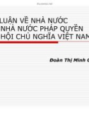 Bài giảng Lý luận về nhà nước và nhà nước pháp quyền xã hội chủ nghĩa Việt Nam - Đoàn Thị Minh Oanh