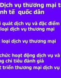 Dịch vụ thương mại trong nền kinh tế quốc dân