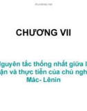 Bài giảng Triết học (cao học): Chương VII