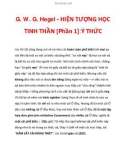 G. W. G. Hegel - HIỆN TƯỢNG HỌC TINH THẦN [Phần 1]: Ý THỨC_5