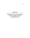 Kỷ yếu Hội thảo quốc tế: Tuyên ngôn của Ðảng Cộng sản - Giá trị lý luận và thực tiễn trong thời đại ngày nay (Phần 2)