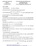 Đề thi học sinh giỏi môn Toán lớp 12 cấp tỉnh năm 2020-2021 - Sở GD&ĐT Nghệ An (Bảng A)