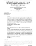 Những yếu tố tác dộng đến ý định sử dụng ví điện tử của người dân ở miền Bắc Việt Nam