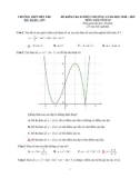Đề kiểm tra 1 tiết chương 1 Giải tích 12 năm học 2018-2019 có đáp án - Trường THP Bến Tre
