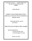 Tóm tắt Luận án Tiến sĩ Nông nghiệp: Nghiên cứu một số biện pháp kỹ thuật trồng đậu tương xen với cây bưởi diễn tại tỉnh Bắc Giang