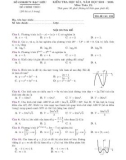 Đề thi học kì 1 môn Toán 12 năm 2019-2020 có đáp án - Sở GDKHCN Bạc Liêu