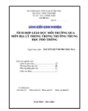 Sáng kiến kinh nghiệm: Tích hợp giáo dục môi trường qua môn Địa lý trong trong trường trung học phổ thông