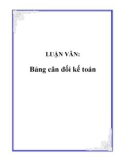 Luận văn: Bảng cân đối kế toán