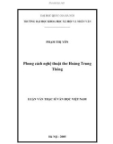 Luận văn Thạc sĩ Văn học: Phong cách nghệ thuật thơ Hoàng Trung Thông