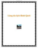 Làng du lịch Bình Quới