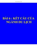 Bài giảng Quản trị du lịch - Bài 6: Kết cấu của ngành du lịch