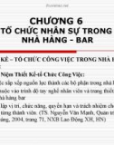 Bài giảng Điều hành hoạt động nhà hàng: Chương 6 - Nguyễn Sơn Tùng