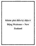 Khám phá điều kỳ diệu ở Động Waitomo – New Zealand