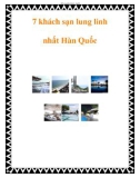 7 khách sạn lung linh nhất Hàn Quốc