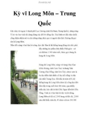 Kỳ vĩ Long Môn – Trung Quốc