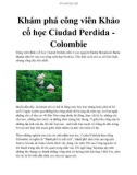 Khám phá công viên Khảo cổ học Ciudad Perdida - Colombie