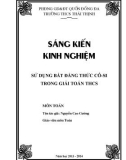 Sáng kiến kinh nghiệm THCS: Sử dụng bất đẳng thức Cô si trong giải toán THCS