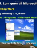 Bài giảng Tin học lớp 10 bài 15: Làm quen với Microsoft Word