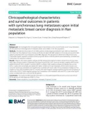 Clinicopathological characteristics and survival outcomes in patients with synchronous lung metastases upon initial metastatic breast cancer diagnosis in Han population