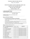 Đề thi tốt nghiệp cao đẳng nghề khoá 3 (2009-2012) - Nghề: Kỹ thuật chế biến món ăn - Môn thi: Thực hành nghề - Mã đề thi: KTCBMA-TH01